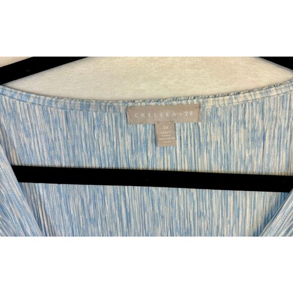 Chelsea28 Flutter Sleeve Plisse Midi Plus Dress 3X Blue Falls Camo Nordstrom - Picture 3 of 8